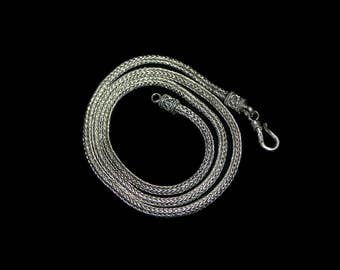 3mm Sterling Silver Chain, Heavy Woven Sterling Silver Chain, Sterling Silver Snakeskin Chain, Silver Chain Necklace, Silver Chain Bracelet