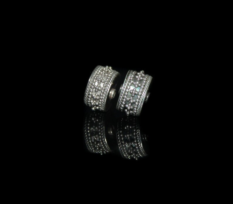 Four 13mm Sterling Silver Bali Beads Silver Bali Beads Etsy UK