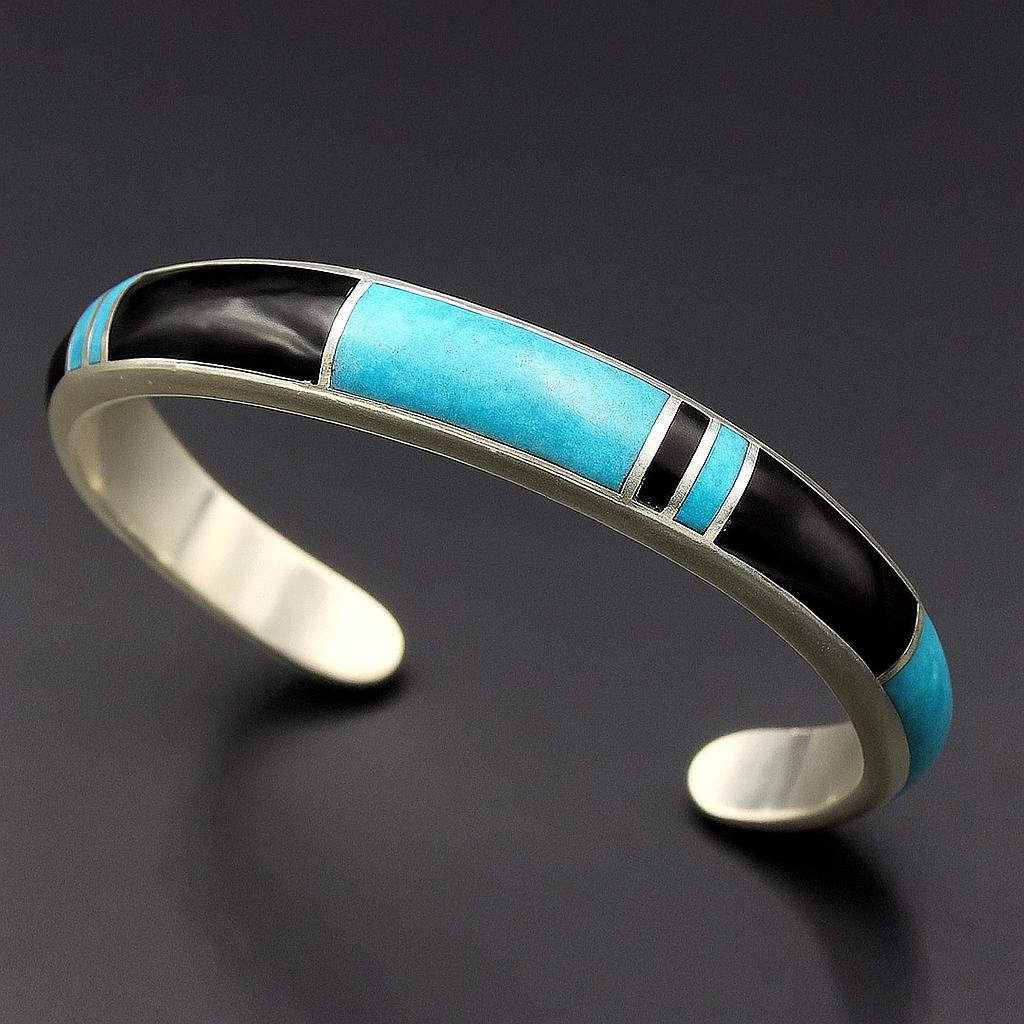 Mosaic Onyx Turq Chip Cuff main image 1