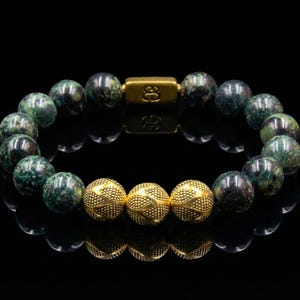 Nephrit Jade Armband, Jade Herrenarmband, Herren Goldarmband, Jade und Goldarmband, Designer Jadearmband, Jade und Silberarmband