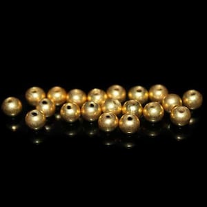 Twenty x 4mm Gold Vermeil Ball Beads, 4mm 22 Karat Gold Plated Silver Beads, Vermeil Bali Beads. Gold Beads Bali, Gold Vermeil spacers