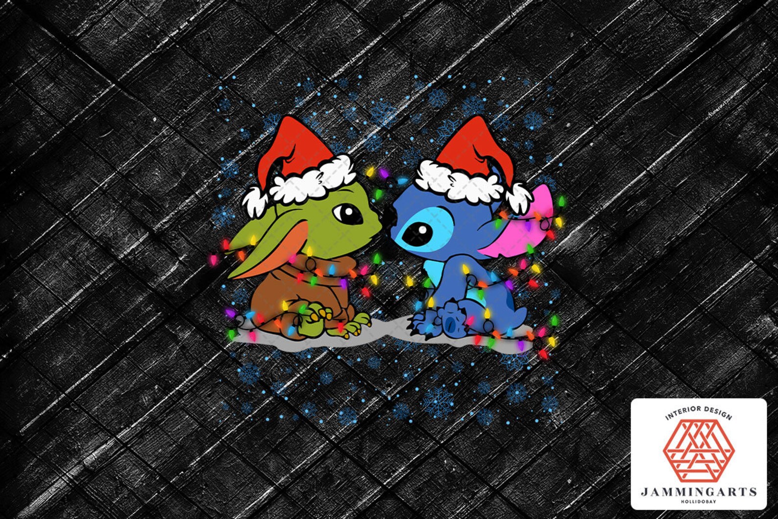 Baby Yoda Stitch Christmas Png Yoda Kissing Stitch Xmas Etsy