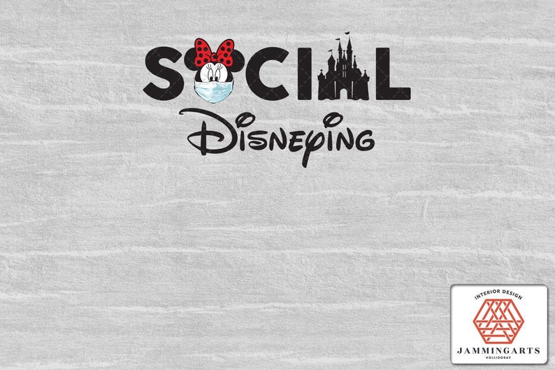 Minnie Mouse Head Quarantine Social Disneying Png Mask Wearing Png for Sublimation Digital Download Social Distancing Disney Gift