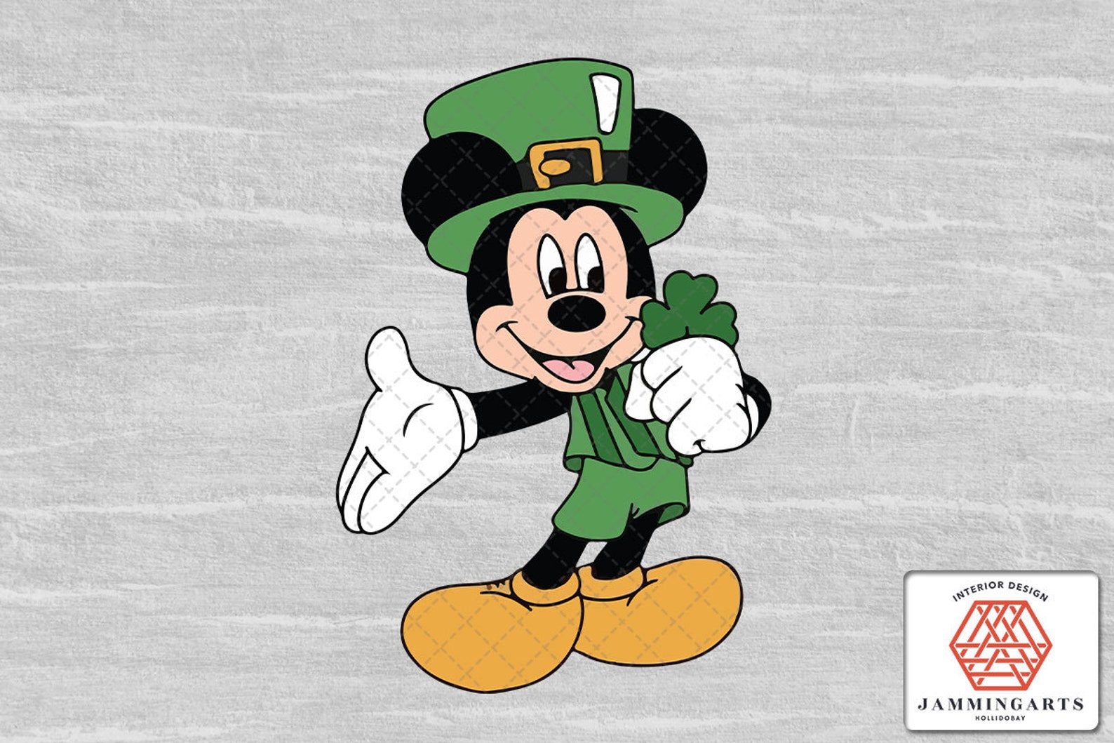 Irish Mickey Mouse Png St Patrick's Day Leprechaun Etsy