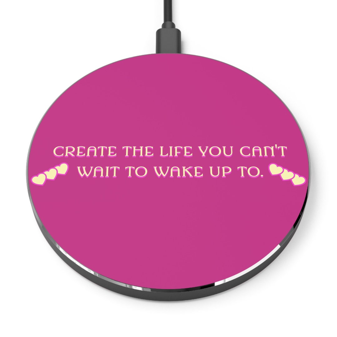 Motivating Slogan Wireless Charger for Mobile Devices Groovy Etsy