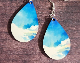 Beach Wave Earrings: Ocean Surf Jewelry