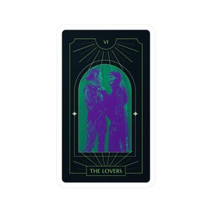 Pegatina del Tarot de los Enamorados de AgathaRio All Along