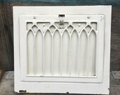 Heat Register Wall Vent Art Nouveau Victorian Painted Antique White