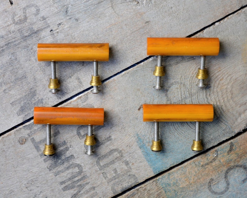 Bakelite Drawer Handles Pulls Antique Art Deco Cabinet Door Etsy