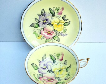 Paragon Pansy Teacup & Saucer England