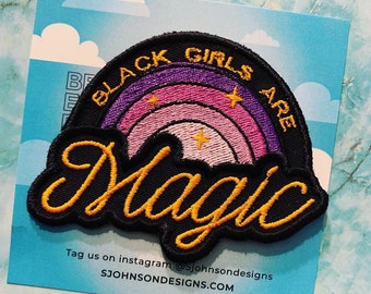 Black Girl Magic - iron on patch | rainbow | black history month | birthday gift | BHM| Jacket patch