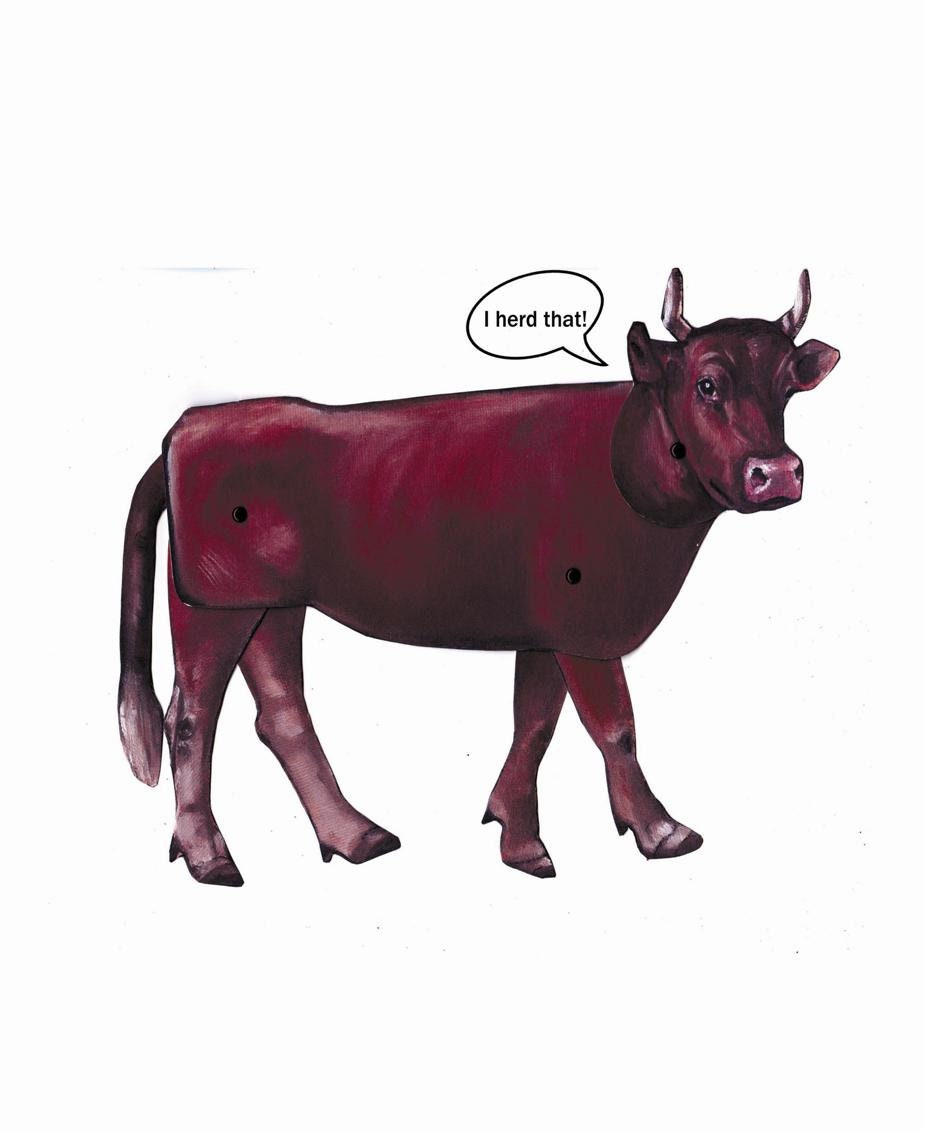 DIY Paper Dolls, Cow, Jointed Paper Dolls, Cow Paper Dolls, Bookmarks