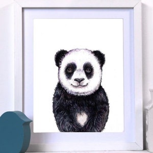 Baby panda prints, Nursery decor, Woodland animals, Baby animal prints, Nursery wall art, Baby animals, Kids wall art, Printable nursery