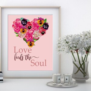 Love Art Print, Inspirational Wall Decor, Heart Printable Wall Art , Inspirational Art Print, Digital Prints, Love Printable Quotes, Heart