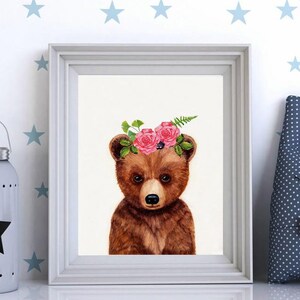 Baby bear prints, Girls Nursery art, Woodland animals, Baby animal prints, Bear nursery art, Baby animals, Kids wall art, Printable nursery