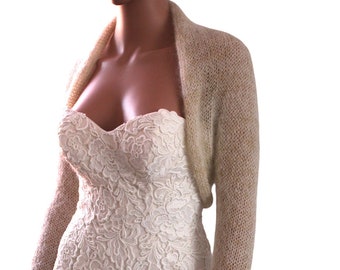 Gold wedding shrug, Gold bridal shrug, Bridal bolero and shrugs, Wedding bolero, Wedding dress bolero, Gold shrug for wedding dress