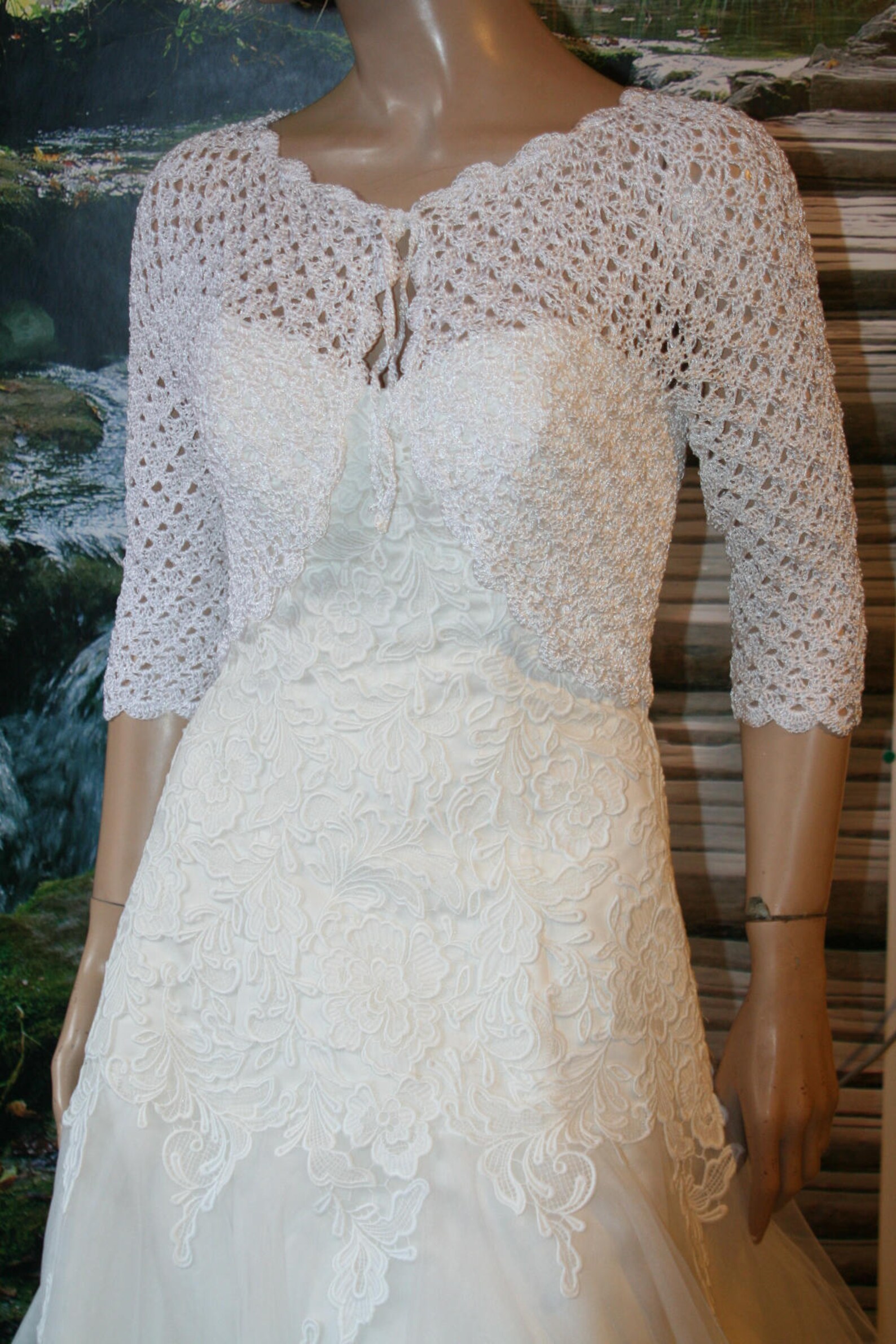 White lace jacket White lace jacket for wedding dress White Etsy