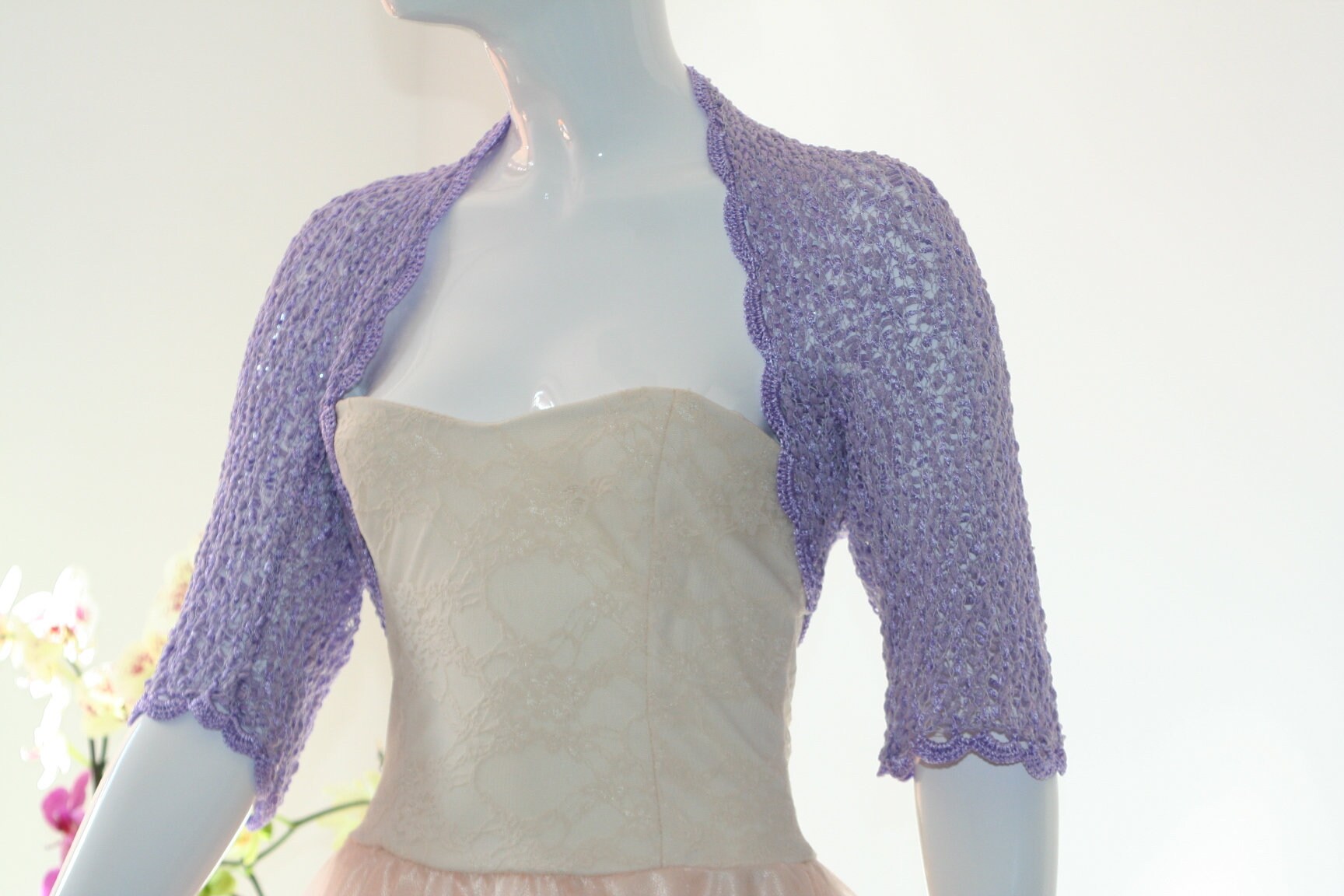 Lilac shrugs and clearance boleros