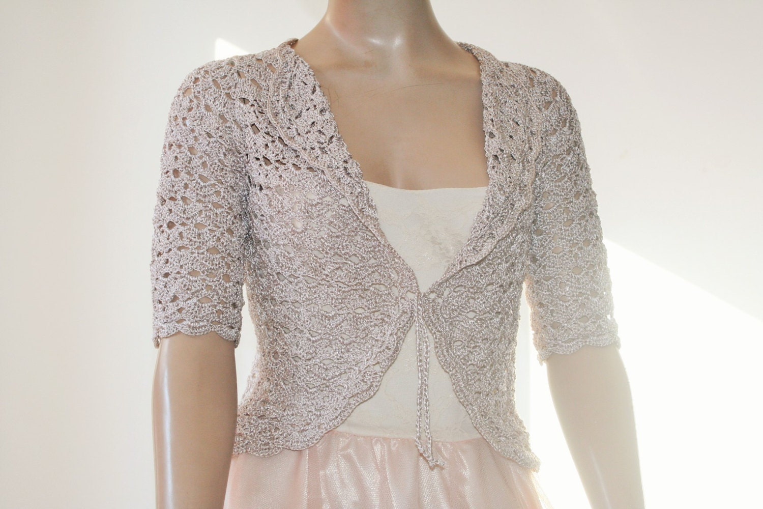 Wedding Bridal Bolero Shrug Lace Crochet Shrug Boleros Beige | Etsy