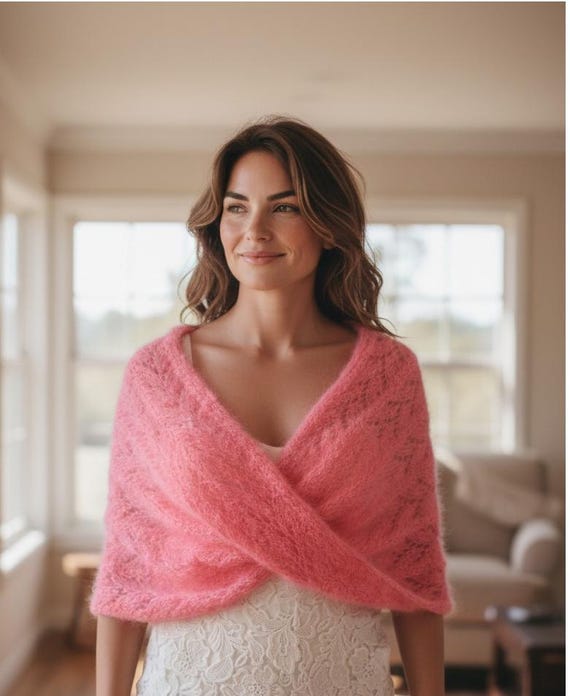 pink shawls for dresses SURVODJA Women and Wraps Evening Dress Lightweight Scarf Wedding Guest Shawl Wrap Bridesmaid Scarves(Baby Pink,79''18'') 7 inches (162 cm) length 26 QBSM Womens Light Baby Pink