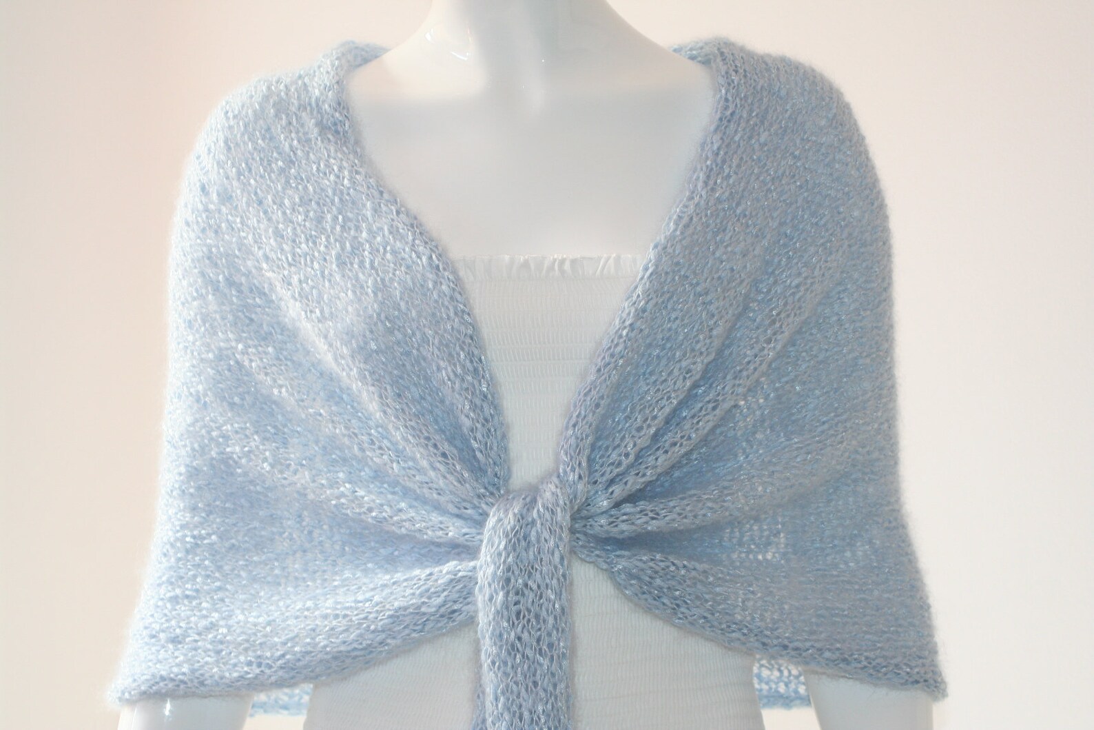 shawl for blue dress
