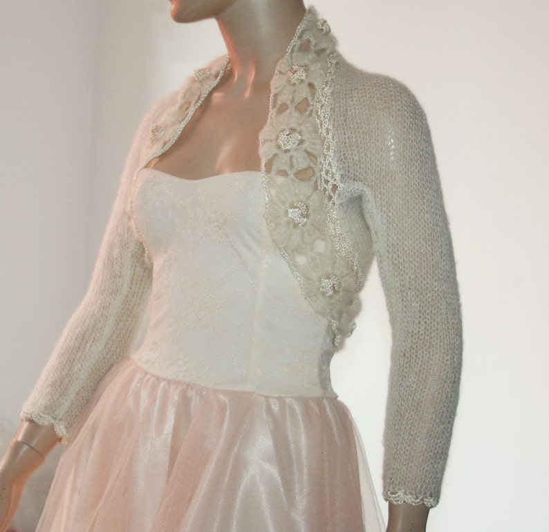 Ivory Shrug Crochet Bolero Knit Cowl Shrug Lace Shrug | Etsy