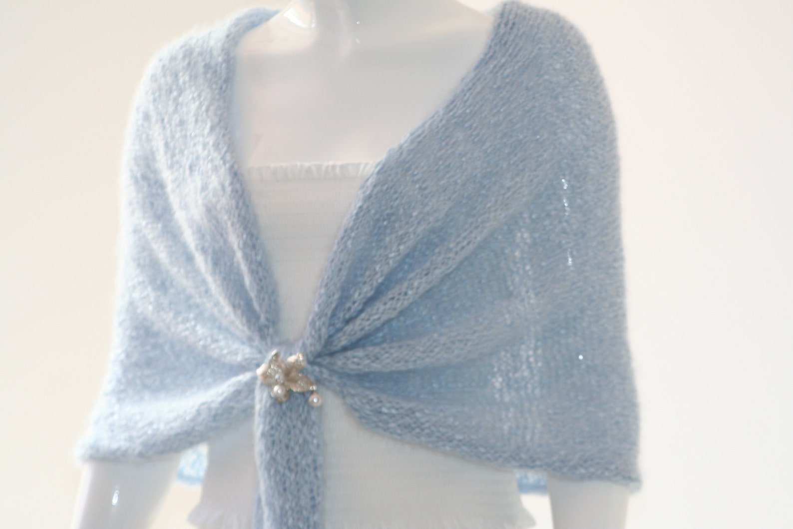 matching shawl for blue dress
