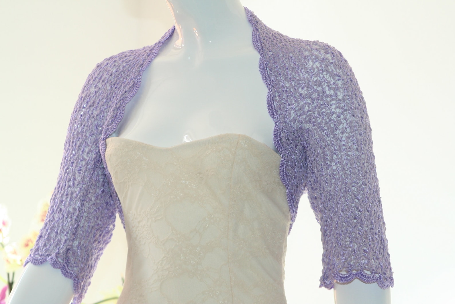 Lilac Shrug Summer Wedding Shrug Lilac Bolero Bolero Etsy