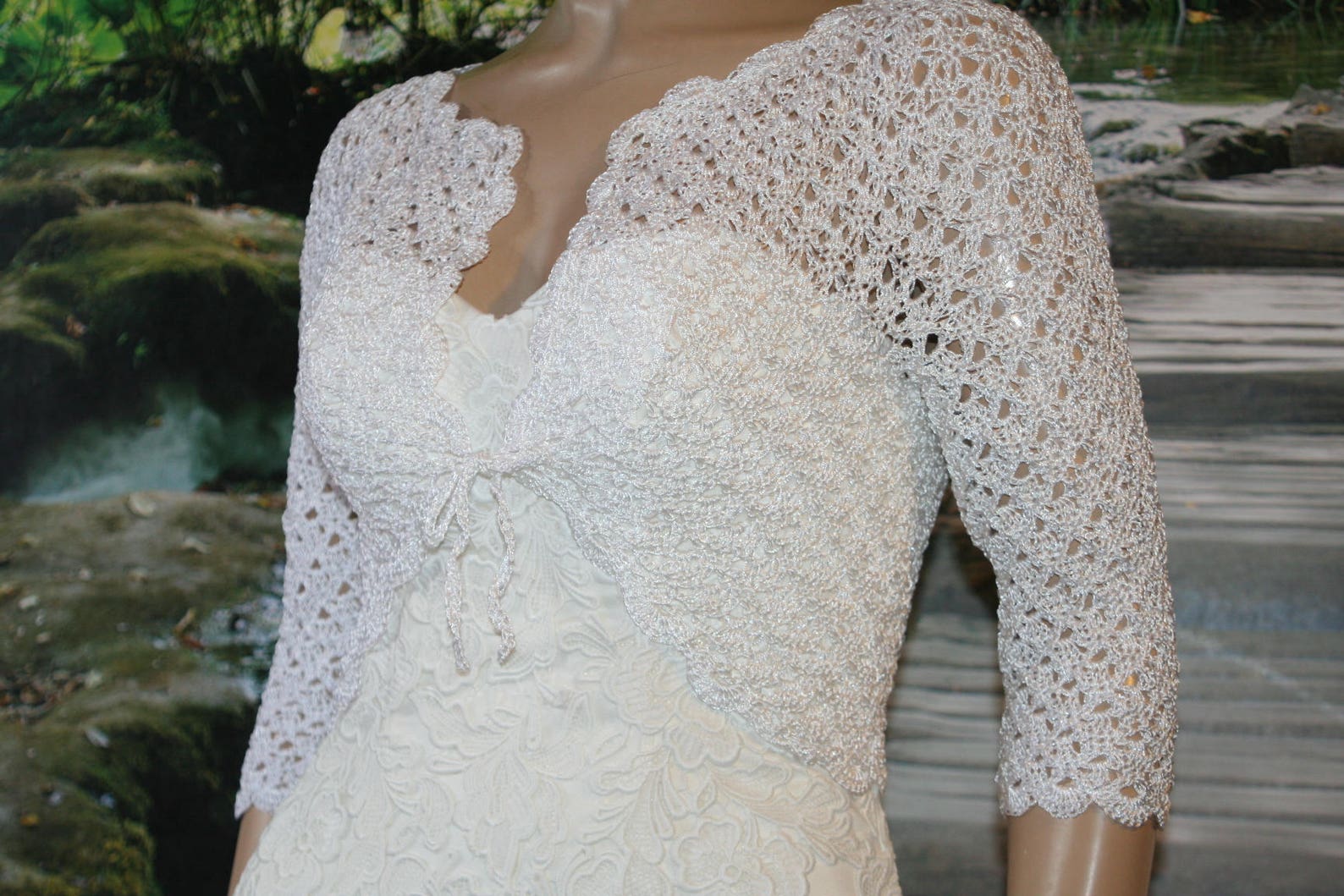 White lace jacket White lace jacket for wedding dress White Etsy