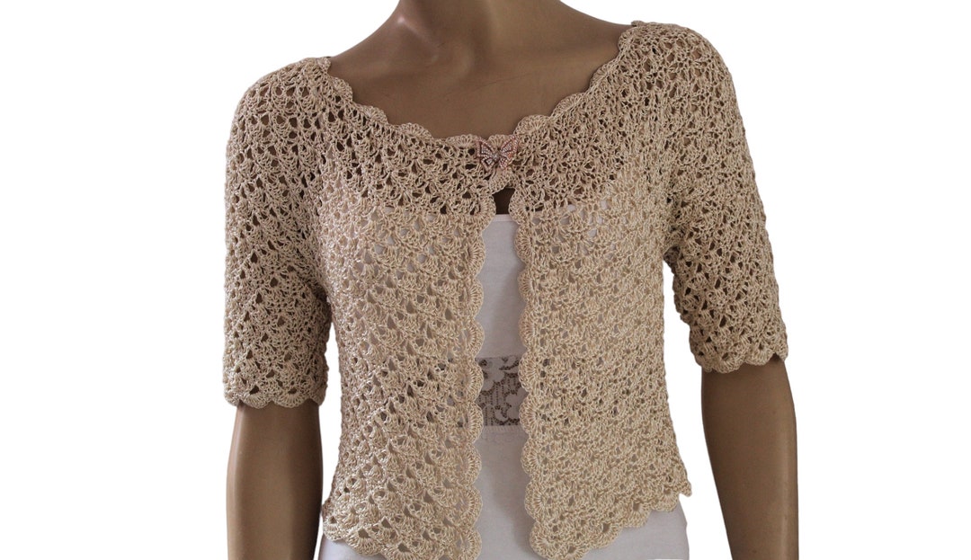 Ready for Ship Beige Bolero Jacket Wedding Bolero Ecru Etsy