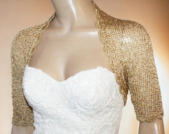 Gold shrugs for dresses, Bridal jackets and shrug, , Wedding dress shrug, Gold shrug for wedding, Bridal shrug, Weddding dress shrug,