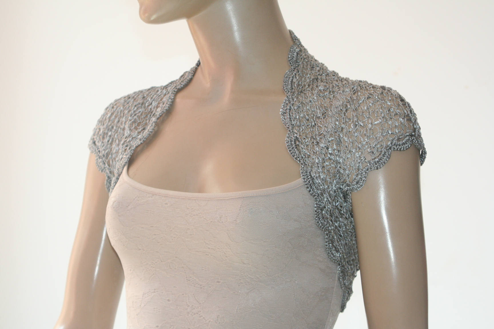 Silver shop shrug wedding