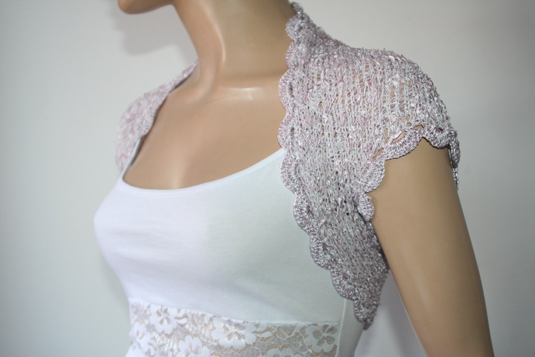 Lilac shrug Wedding shrug Lilac bolero Bridal shoulders Etsy