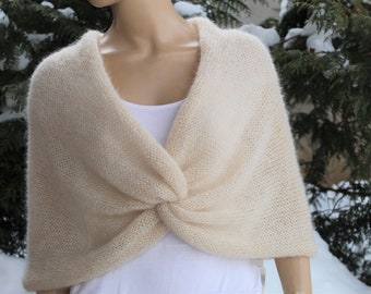 Beige cape, Shawls for dresses for weddings, Winter wedding shawl, Bridal shawls and wrap for wedding, Beige shawl for wedding, Bridal cape