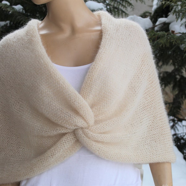 Beige cape, Shawls for dresses for weddings, Winter wedding shawl, Bridal shawls and wrap for wedding, Beige shawl for wedding, Bridal cape