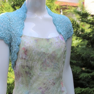 Wedding shrug, bridal bolero shrug, blue bridal shrug, blue bridal bolero, wedding bolero, wedding shrug, blue silver bolero, blue shrug