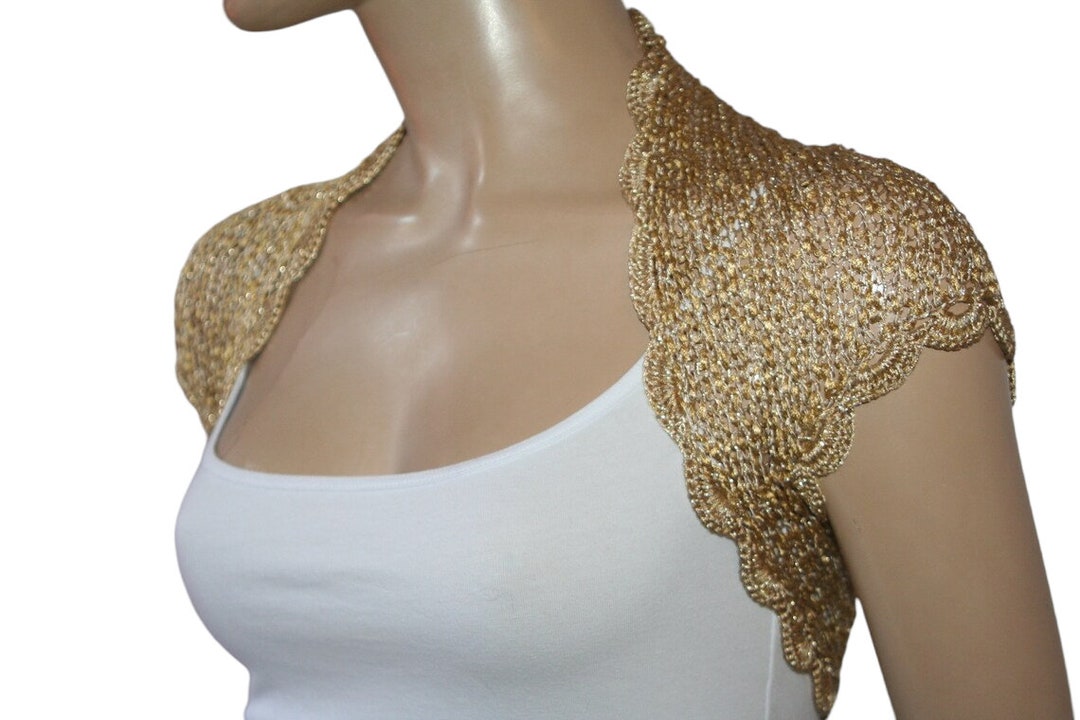 Gold Shrug Wedding Bolero Shrug Bolero Jacket Lace Shrug Bridal Shoulders Cover Bridesmaids Cover up Bolero Gold Bolero Etsy