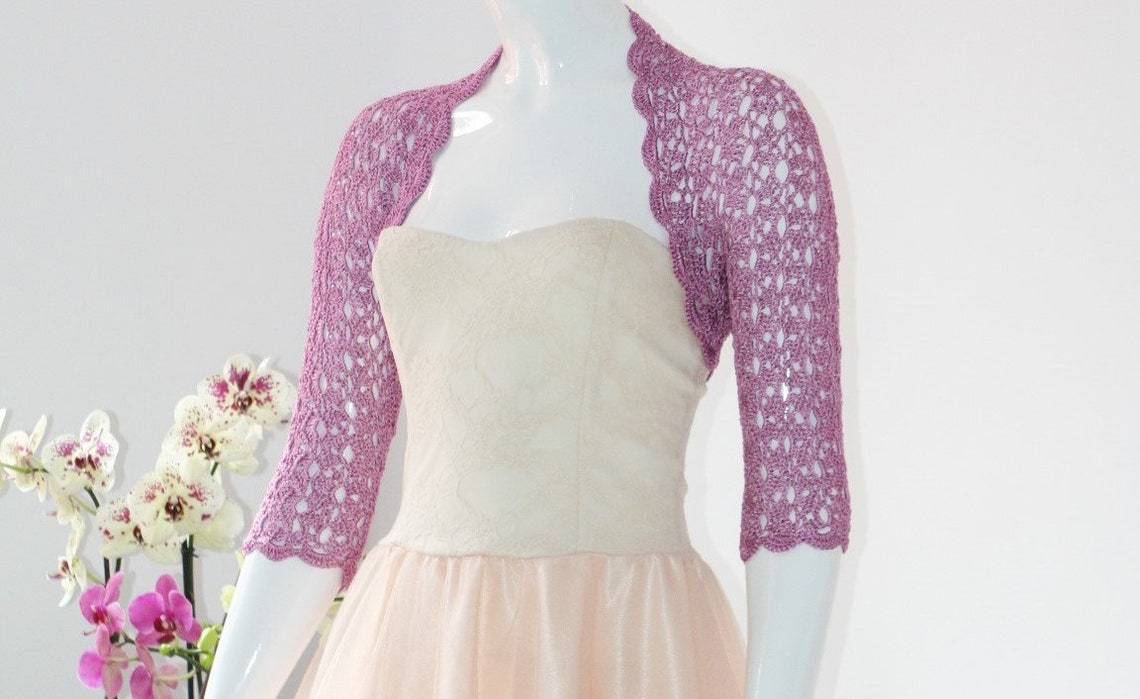 Bridal Shrug Wedding Dress Shrug Pink Shrug for Wedding Etsy