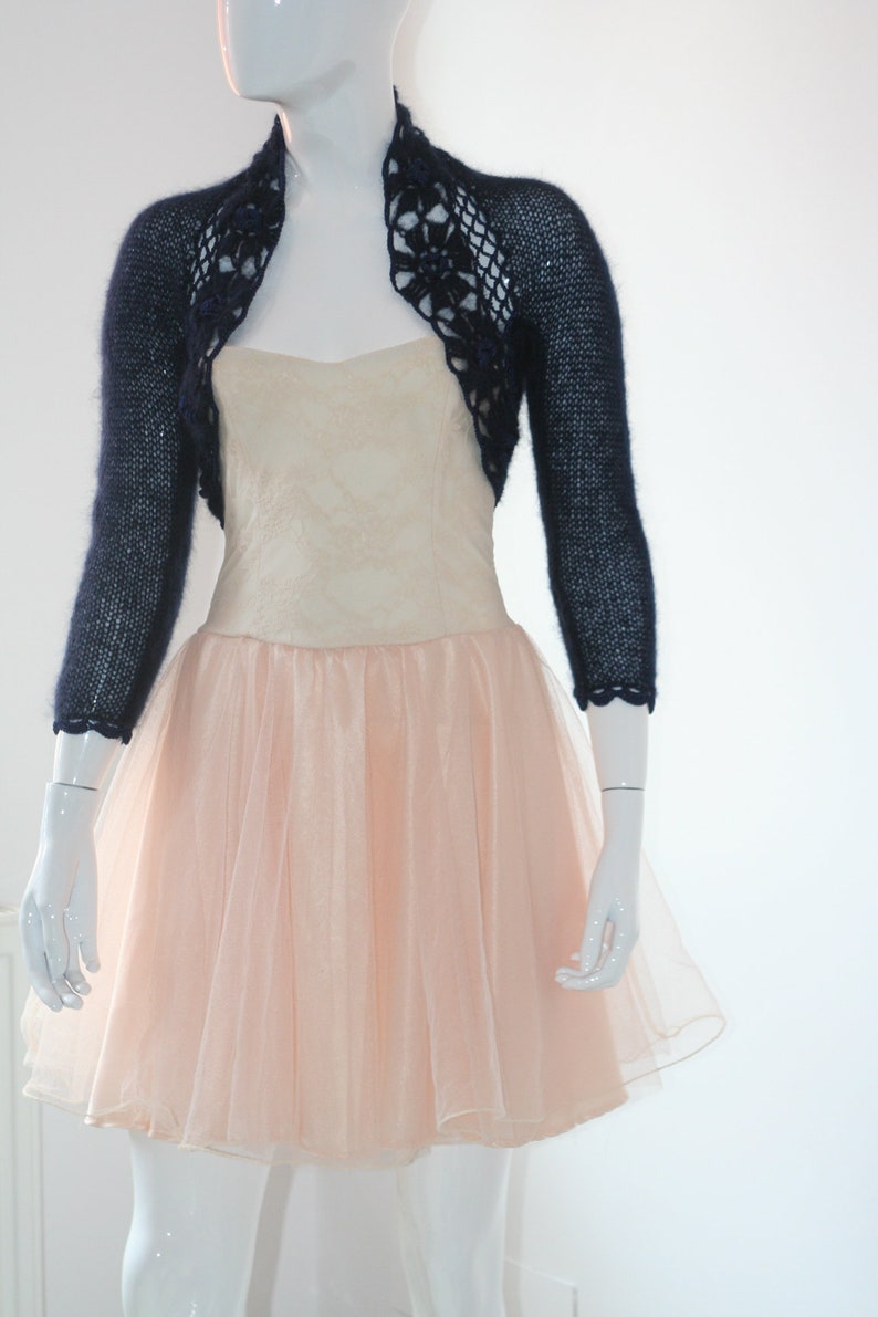 Navy Blue Shrug Navy Blue Shrug for Dresses Navy Blue Shrug Etsy