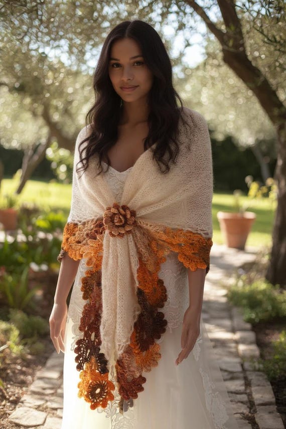 cream shawl for dress Cream Wedding Shawl, Shawls for Dresses, Crochet Shawls for Dresses,  Crochet Shawl, Shawls for Women, Gifts