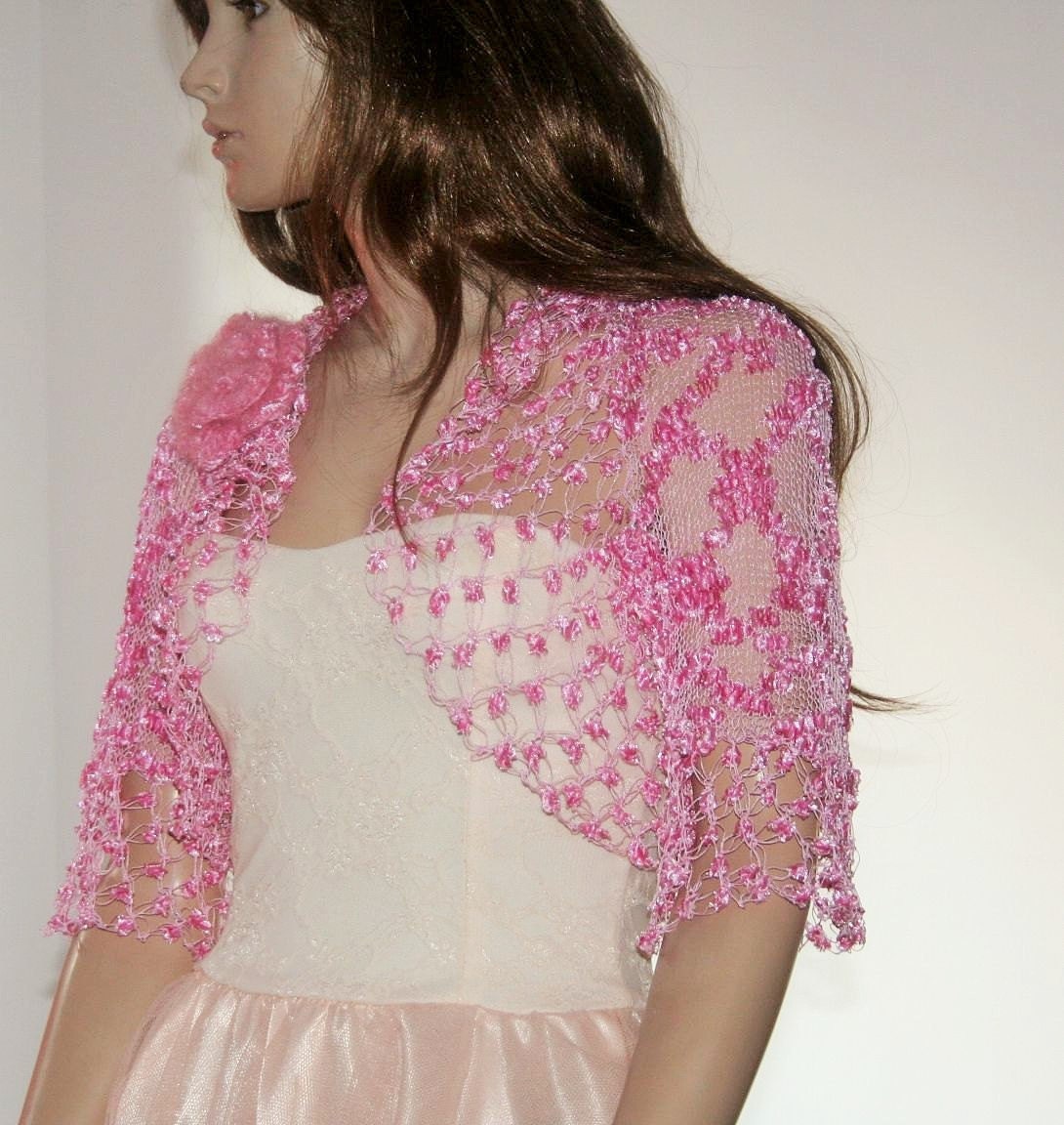 Pink bolero hot sale jacket for wedding