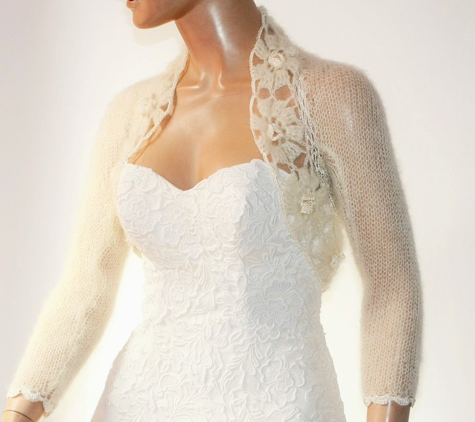 Ivory Shrug Ivory Bridal Shrug Bridal Bolero and Shrugs Etsy