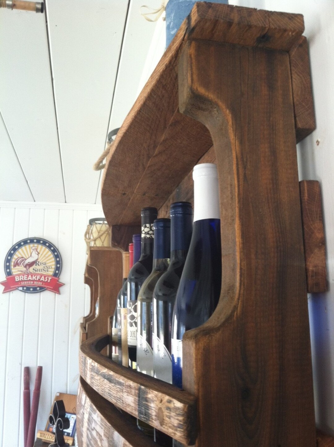 The Michigan Wine Rack Rustic Wine Rack Reclaimed Wood Wine Etsy