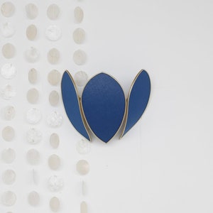 Navy Blue Flower Wall Lamp