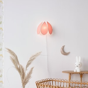 Terracotta and gold Flower wall light