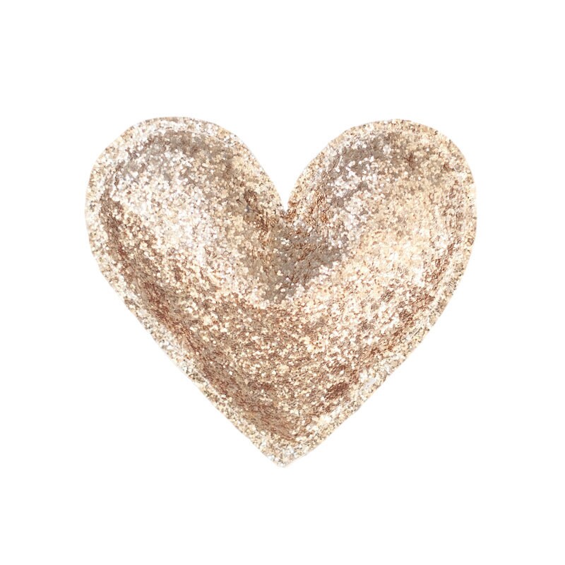 Coeur Mural Pailleté Doré - Décoration Murale d'intérieur Paillettes Fait Main