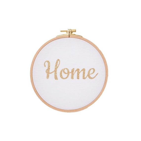 Home Wall Frame White and Gold Glitter Home Decoration Etsy