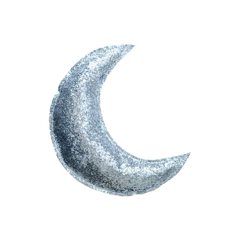 Lune Murale Pailletée Argentée