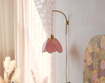 Flower wall mount and portable lamp - Sugar and gold