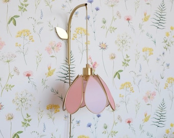 Flower wall mount and portable lamp - Indian and golden summer